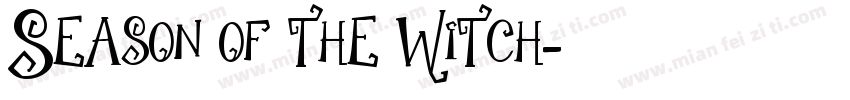 Season of the Witch字体转换